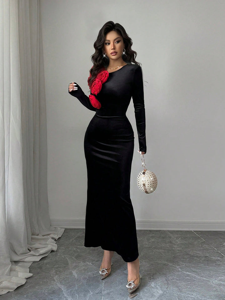 Rochie maxi SHEIN, negru