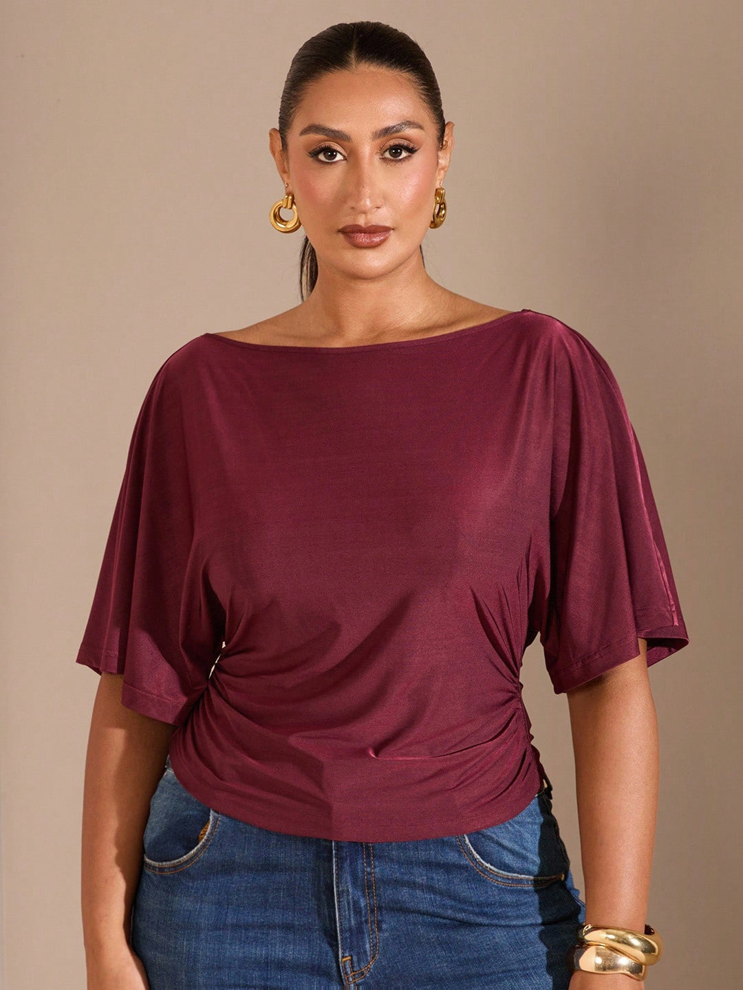 Tricou SHEIN, vișiniu