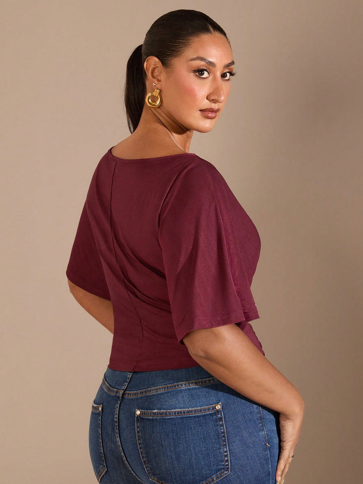Tricou SHEIN, vișiniu