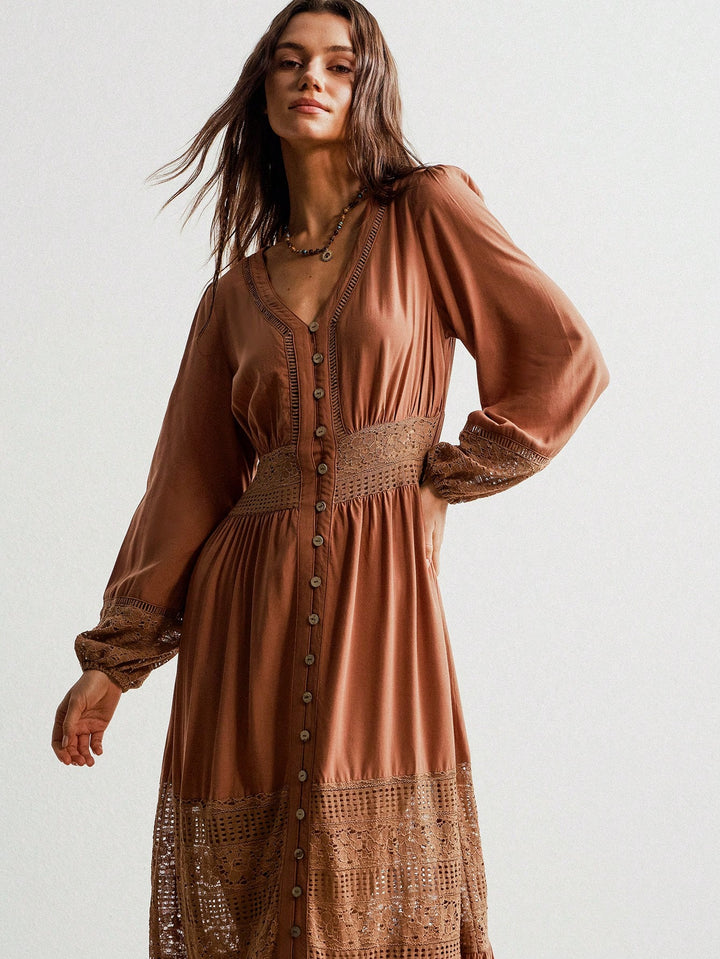 Rochie maxi SHEIN, maro