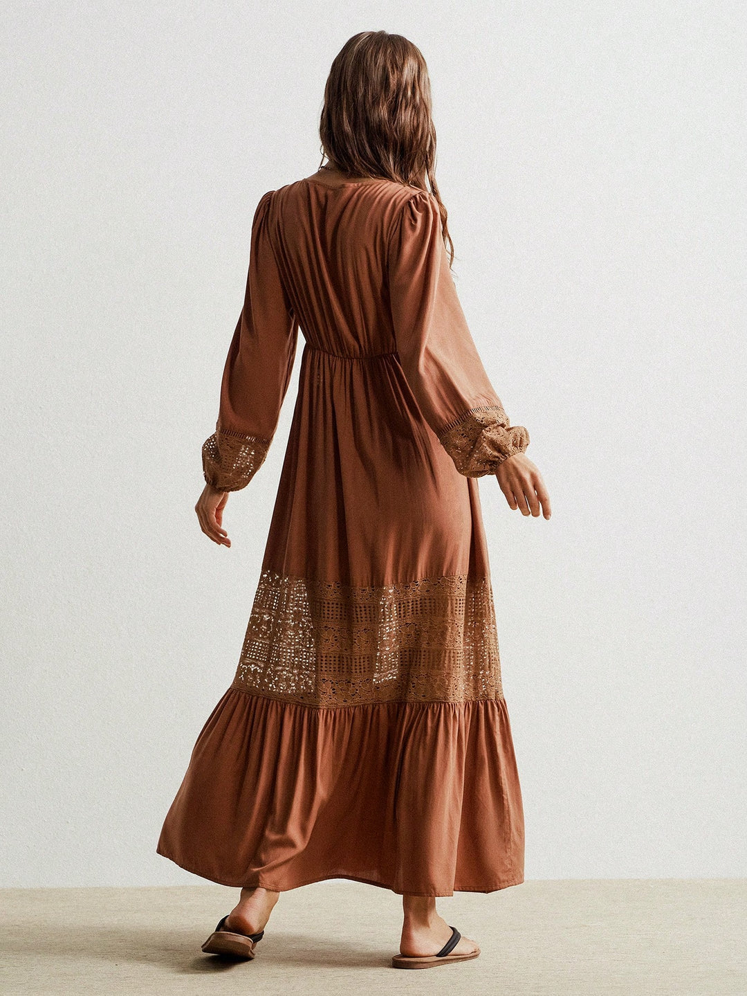 Rochie maxi SHEIN, maro