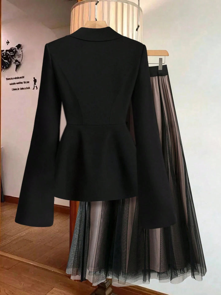 Shein Curve+ jumpsuit, fekete