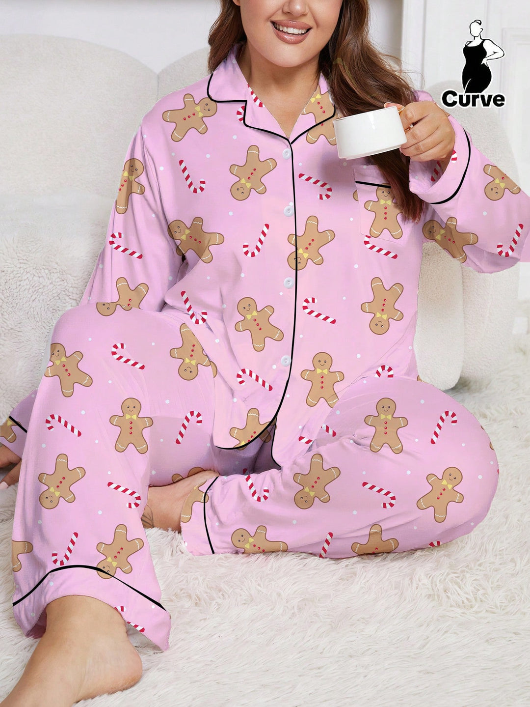 Set pijamale SHEIN, roz