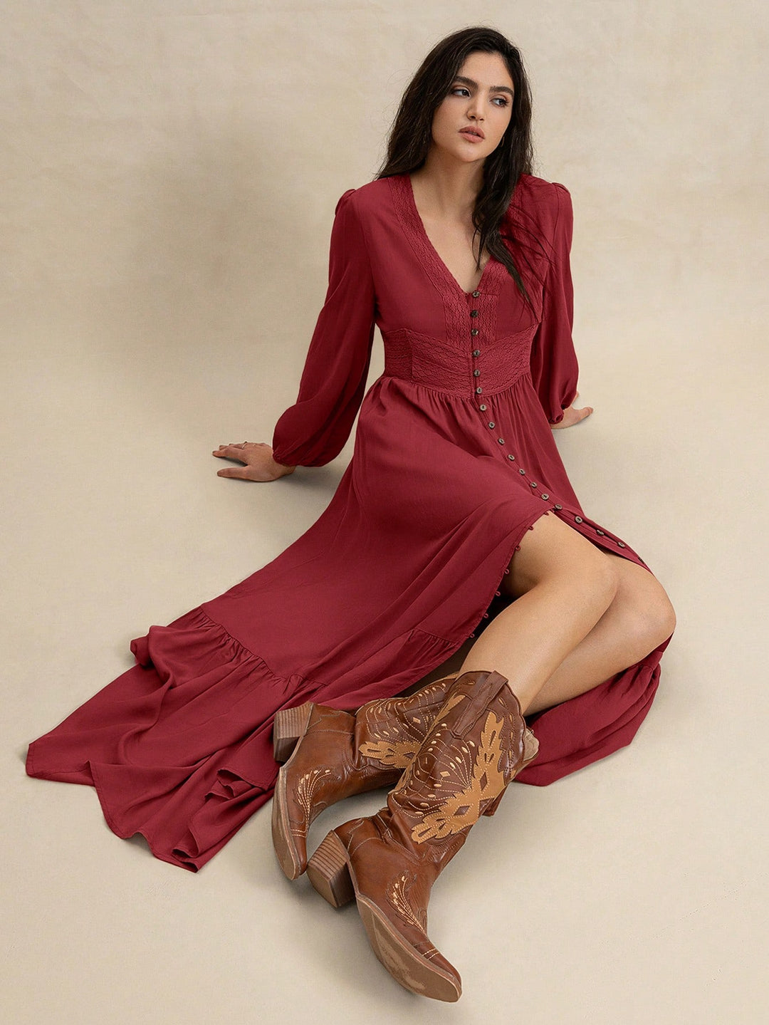 Rochie maxi SHEIN, roșu