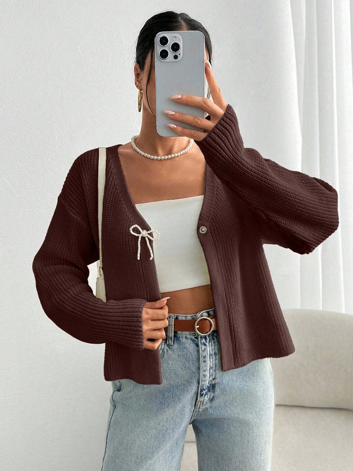Cardigan SHEIN, maro