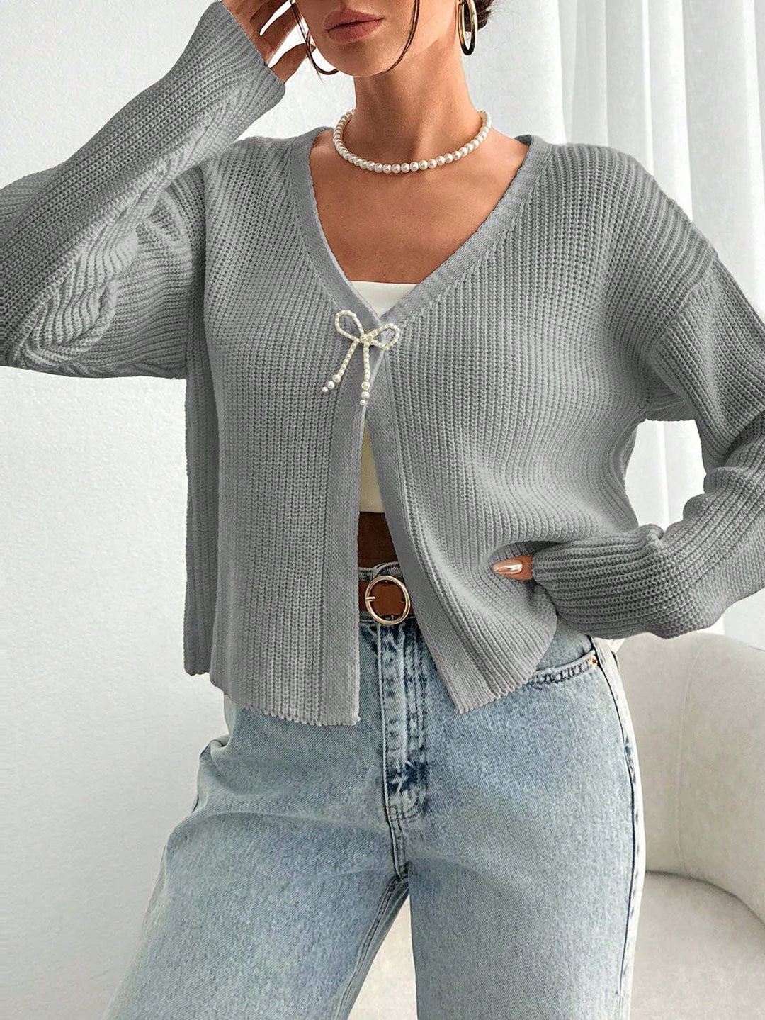 Cardigan SHEIN, gri