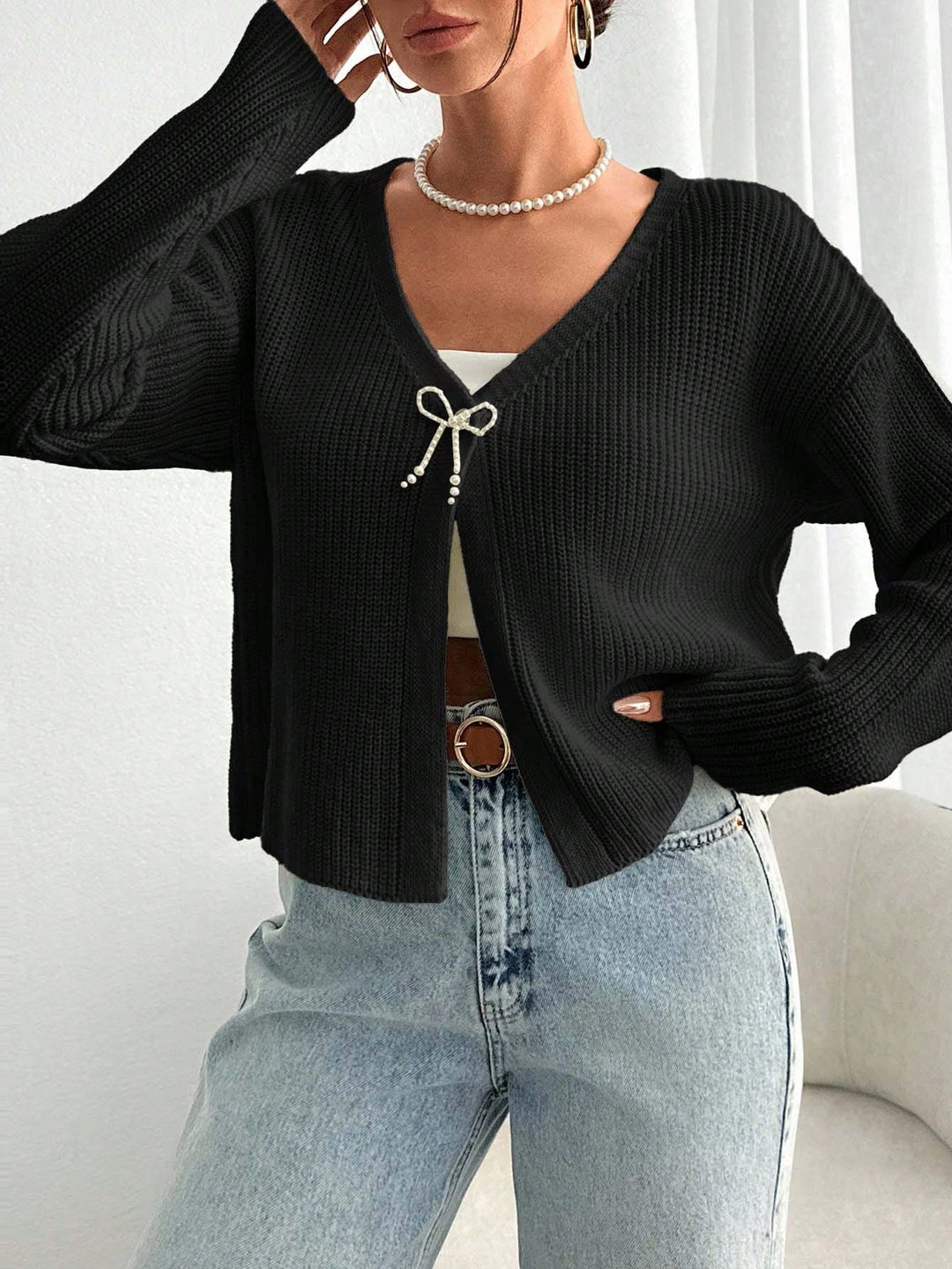 Cardigan SHEIN, negru