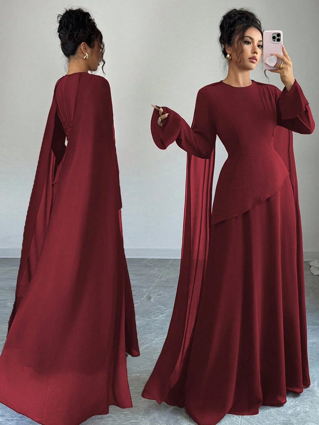 Rochie maxi SHEIN, vișiniu