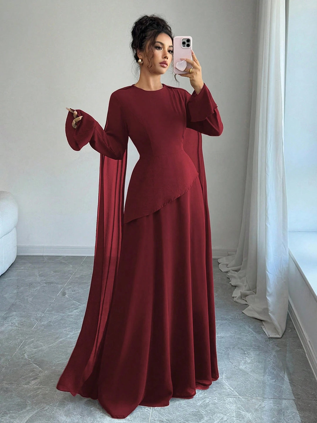 Rochie maxi SHEIN, vișiniu