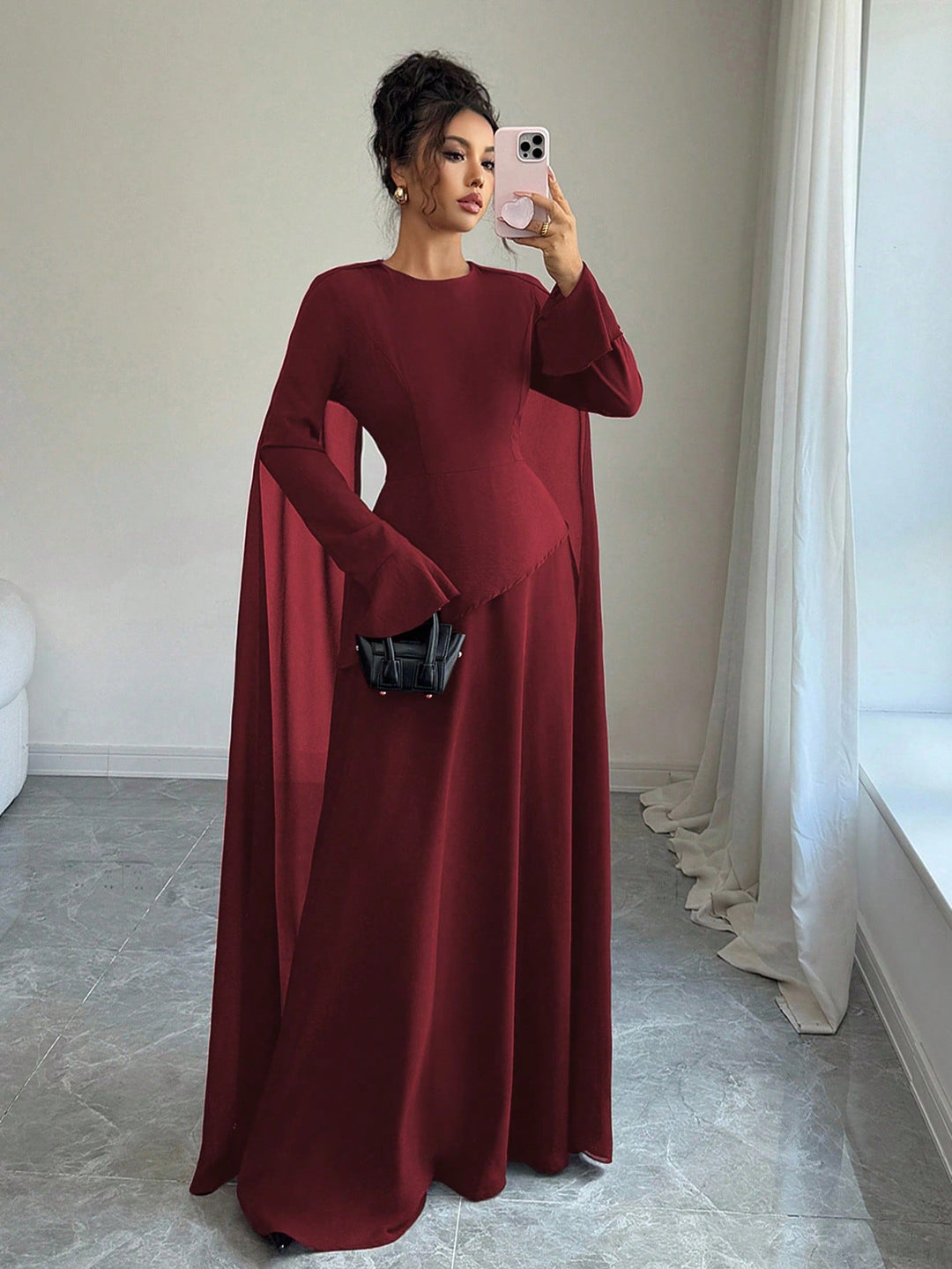 Rochie maxi SHEIN, vișiniu