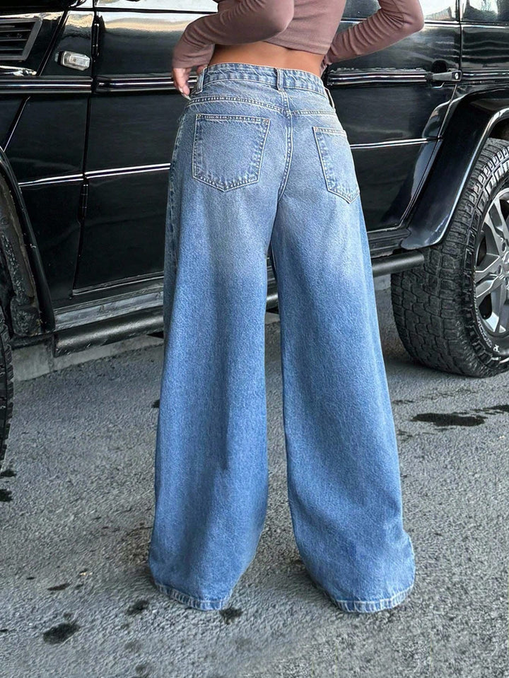 Jeans SHEIN, ALBASTRU