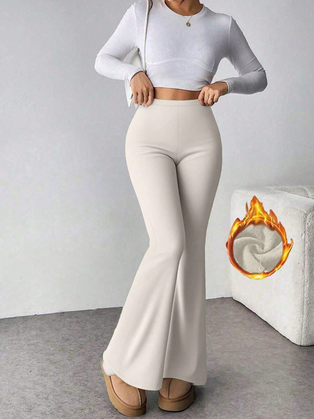 Pantaloni SHEIN, portocaliu