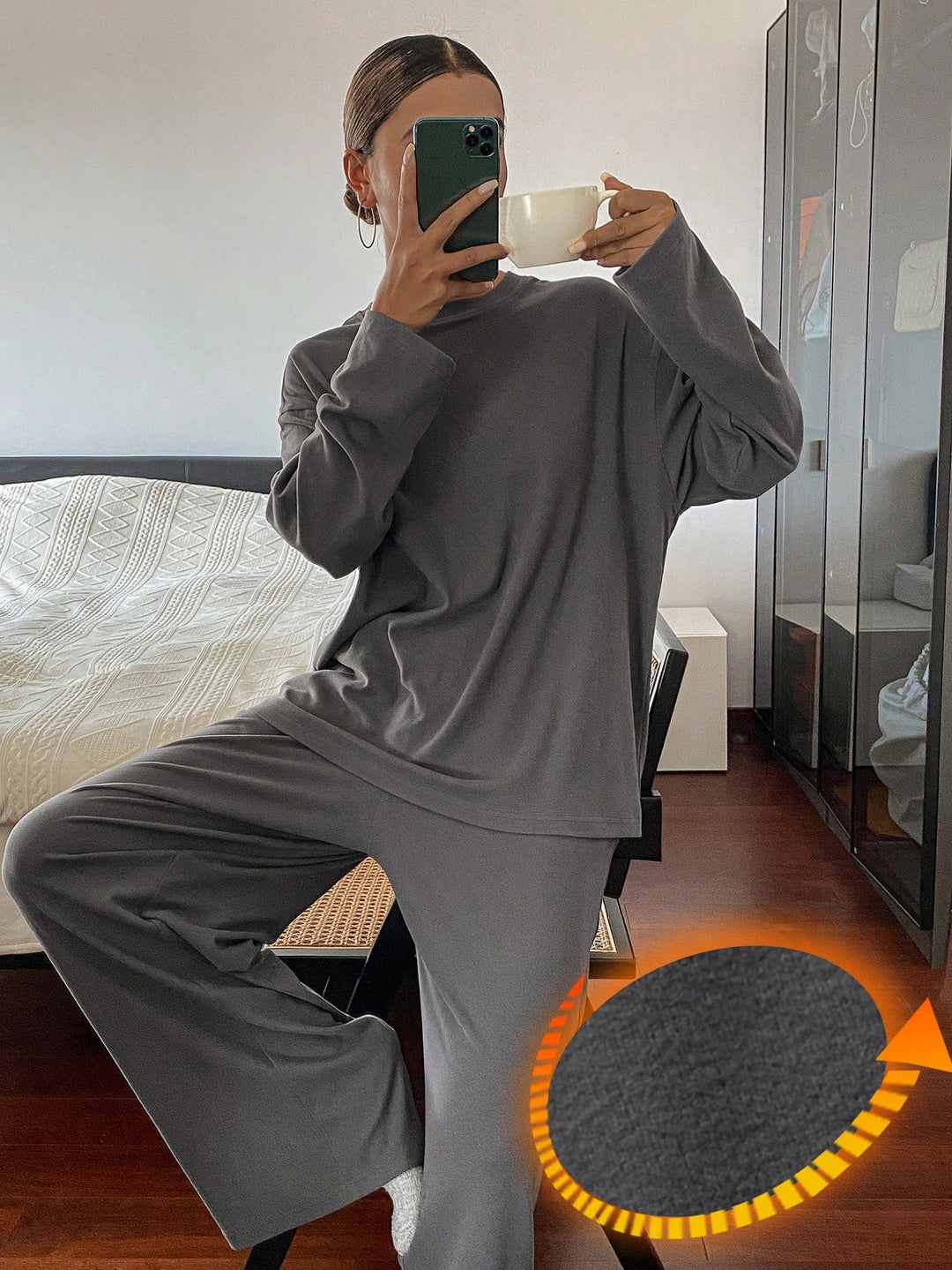 Set pijamale SHEIN, gri