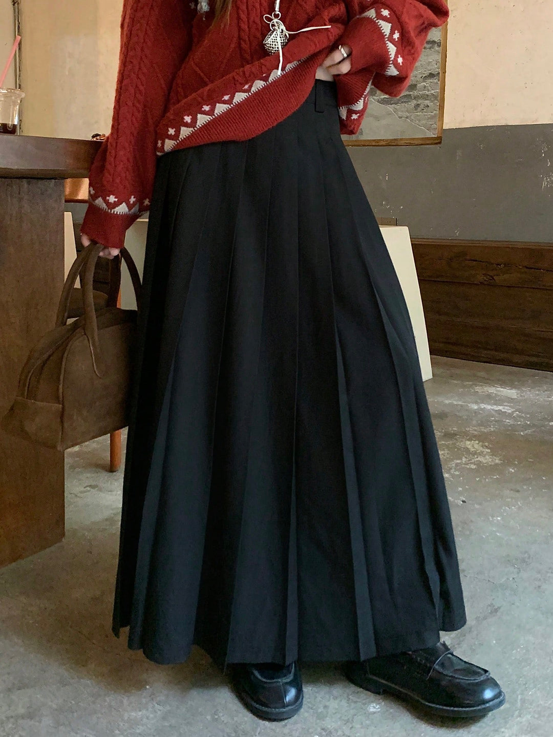 SHEIN Maxi Szoknya, Fekete