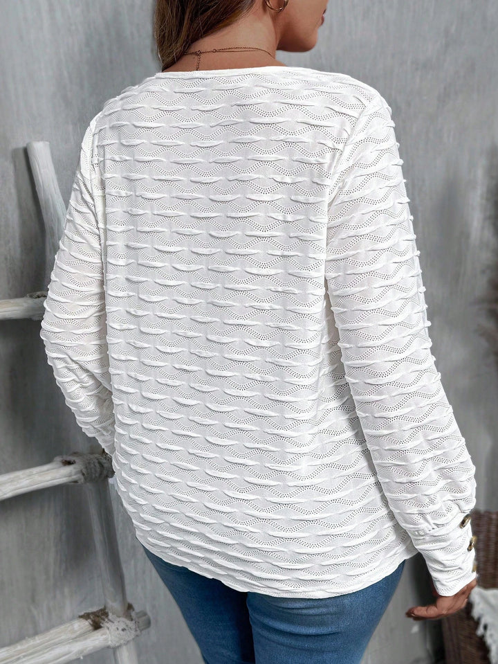 Shein Curve+ blúz, fehér