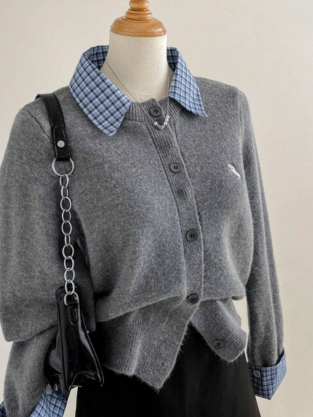 Cardigan SHEIN, gri
