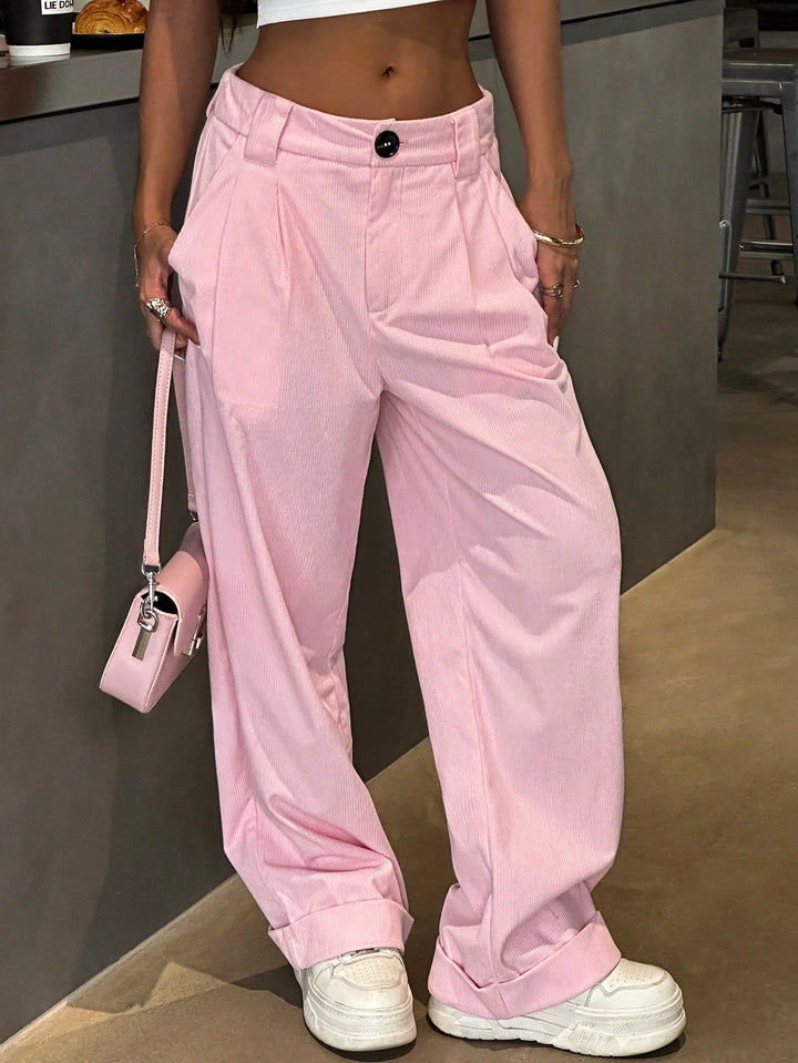 Pantaloni SHEIN, roz