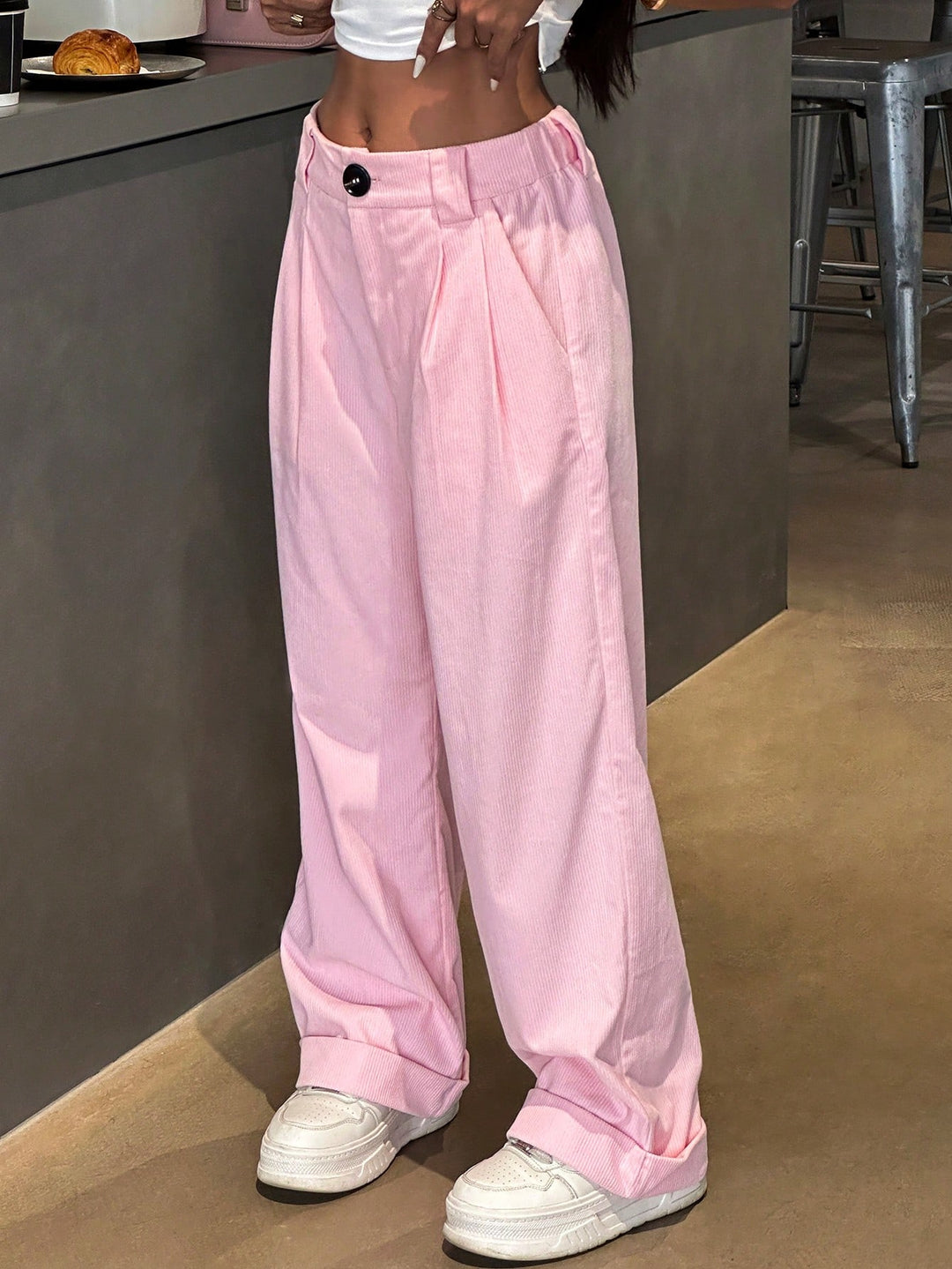 Pantaloni SHEIN, roz
