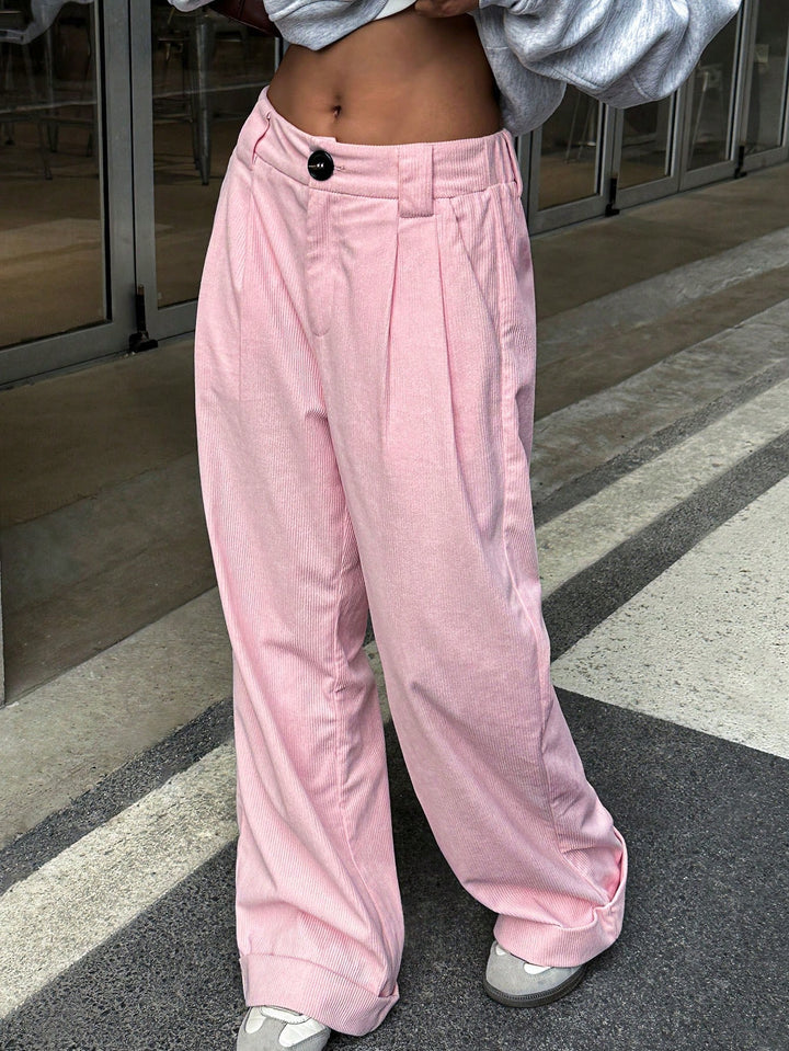 Pantaloni SHEIN, roz