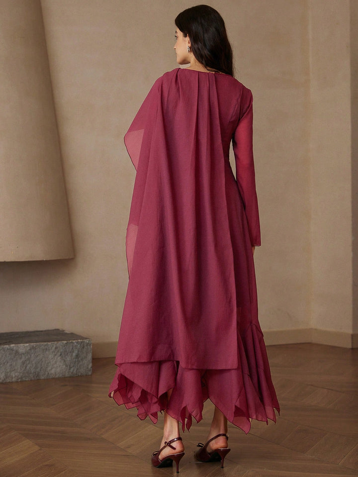 Rochie maxi SHEIN, vișiniu