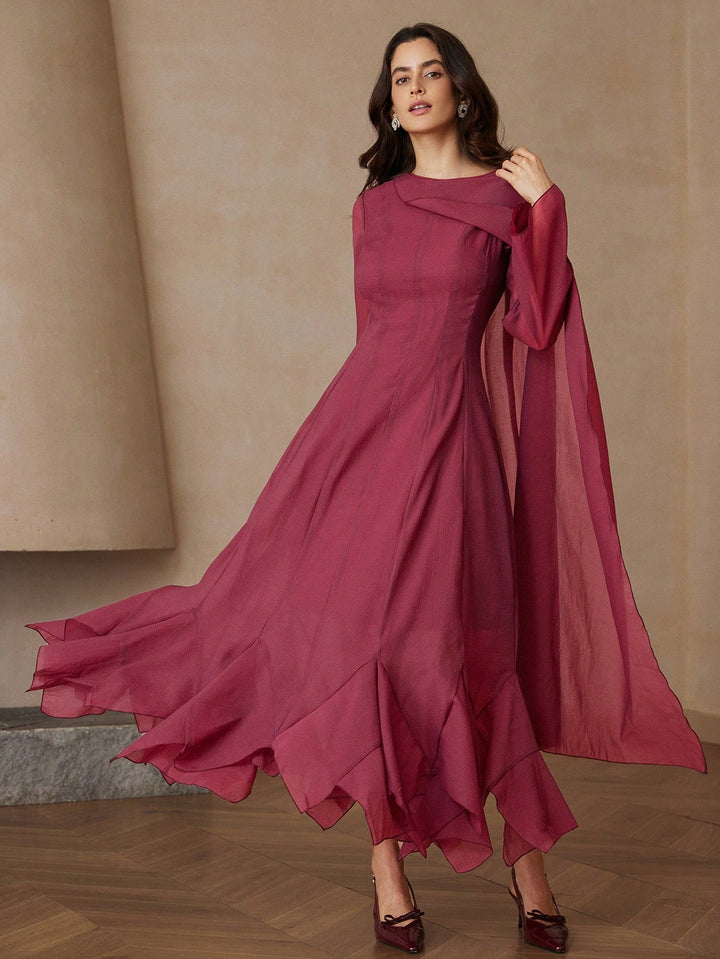 Rochie maxi SHEIN, vișiniu