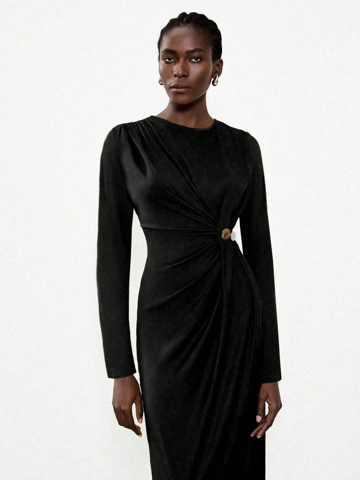Rochie midi SHEIN, negru