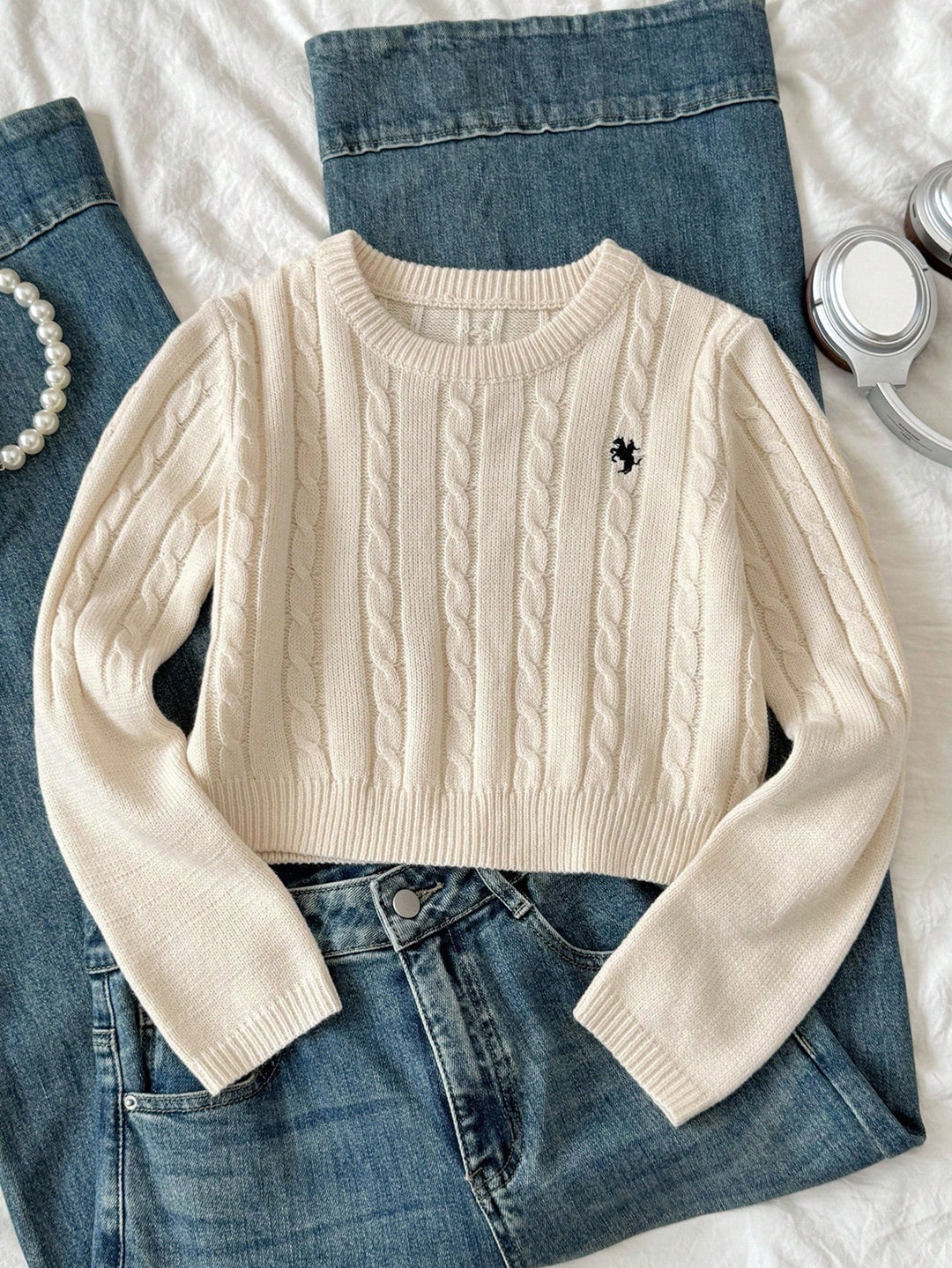 Pulover SHEIN, crem