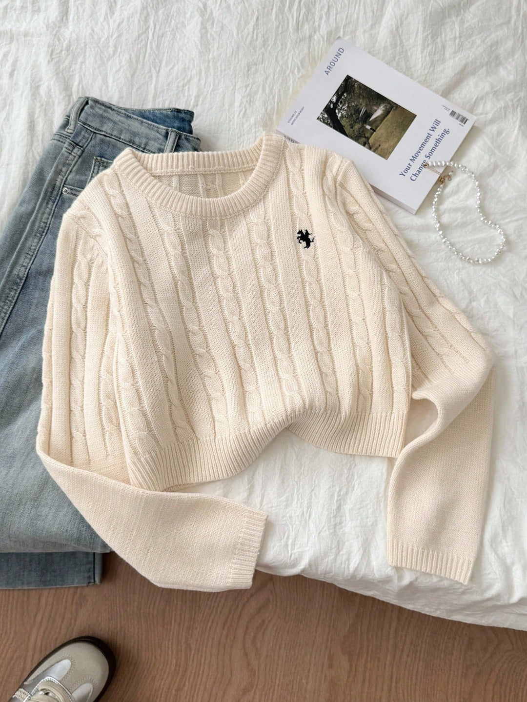 Pulover SHEIN, crem