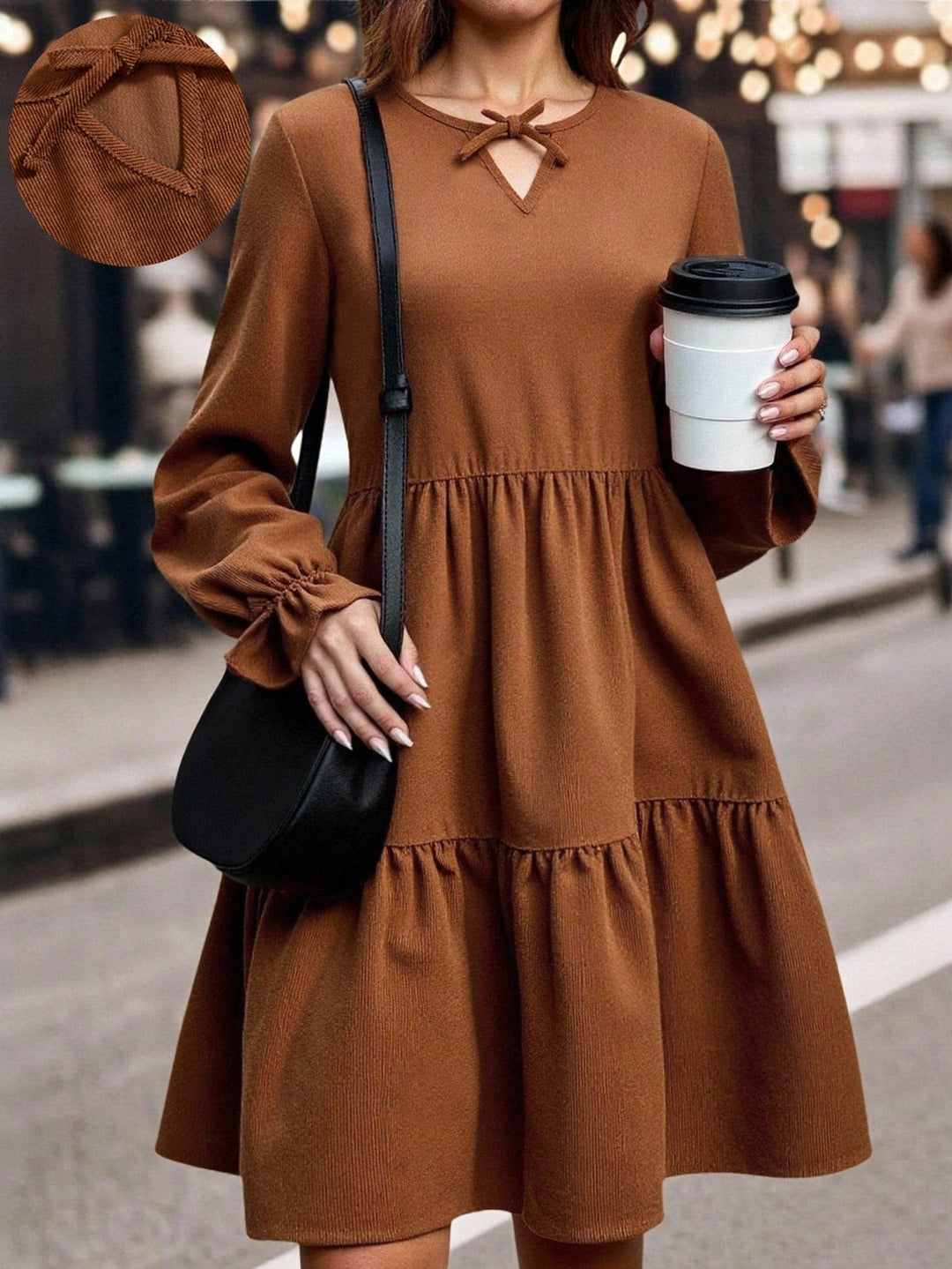 Rochie mini SHEIN, maro