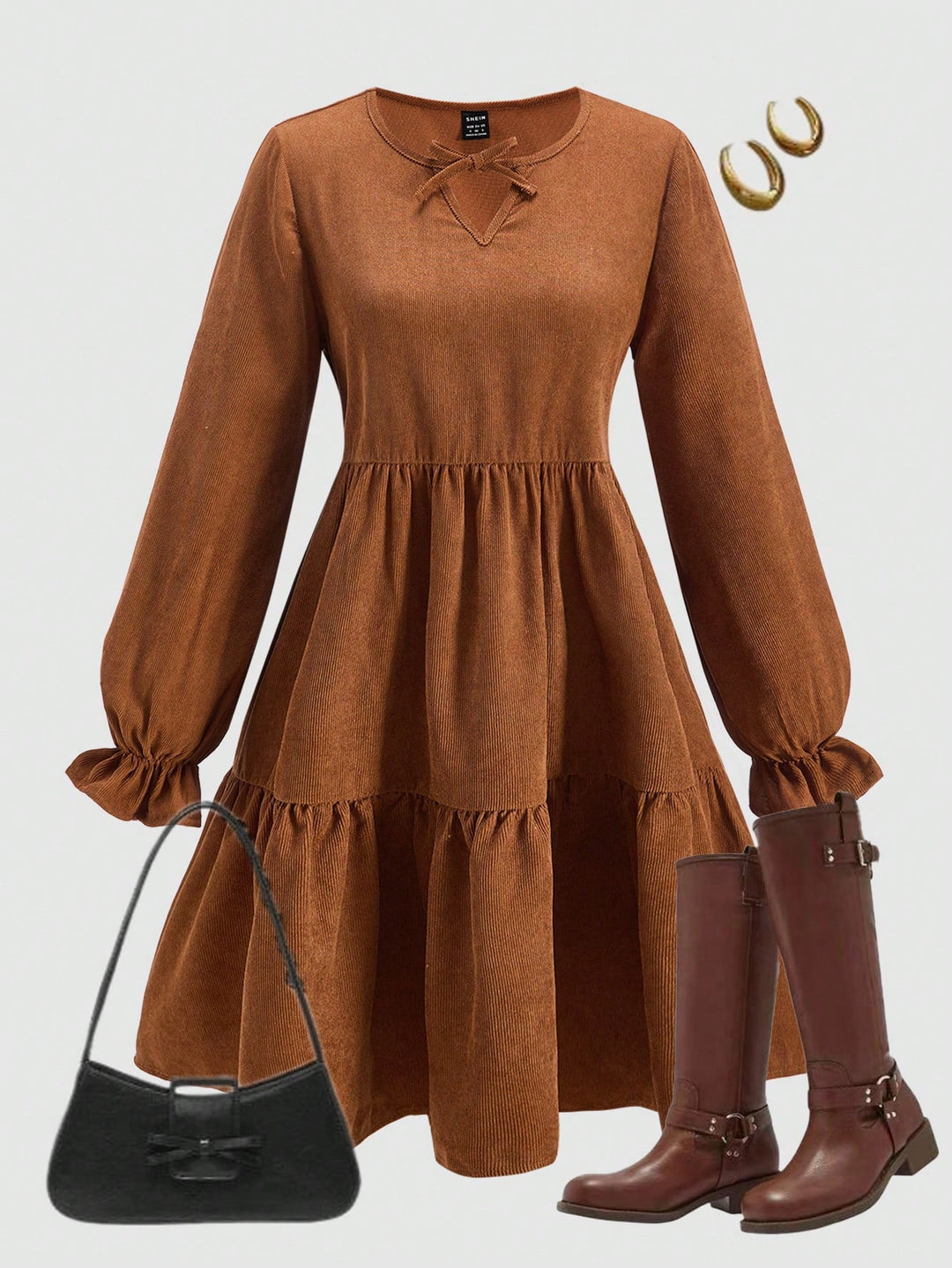 Rochie mini SHEIN, maro
