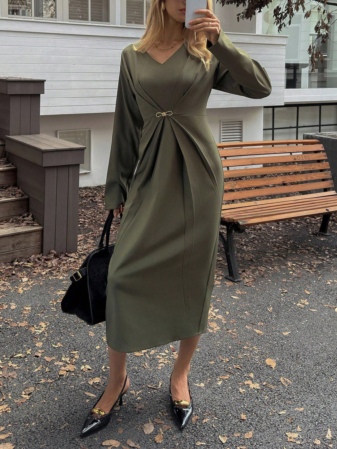 Rochie maxi SHEIN, verde