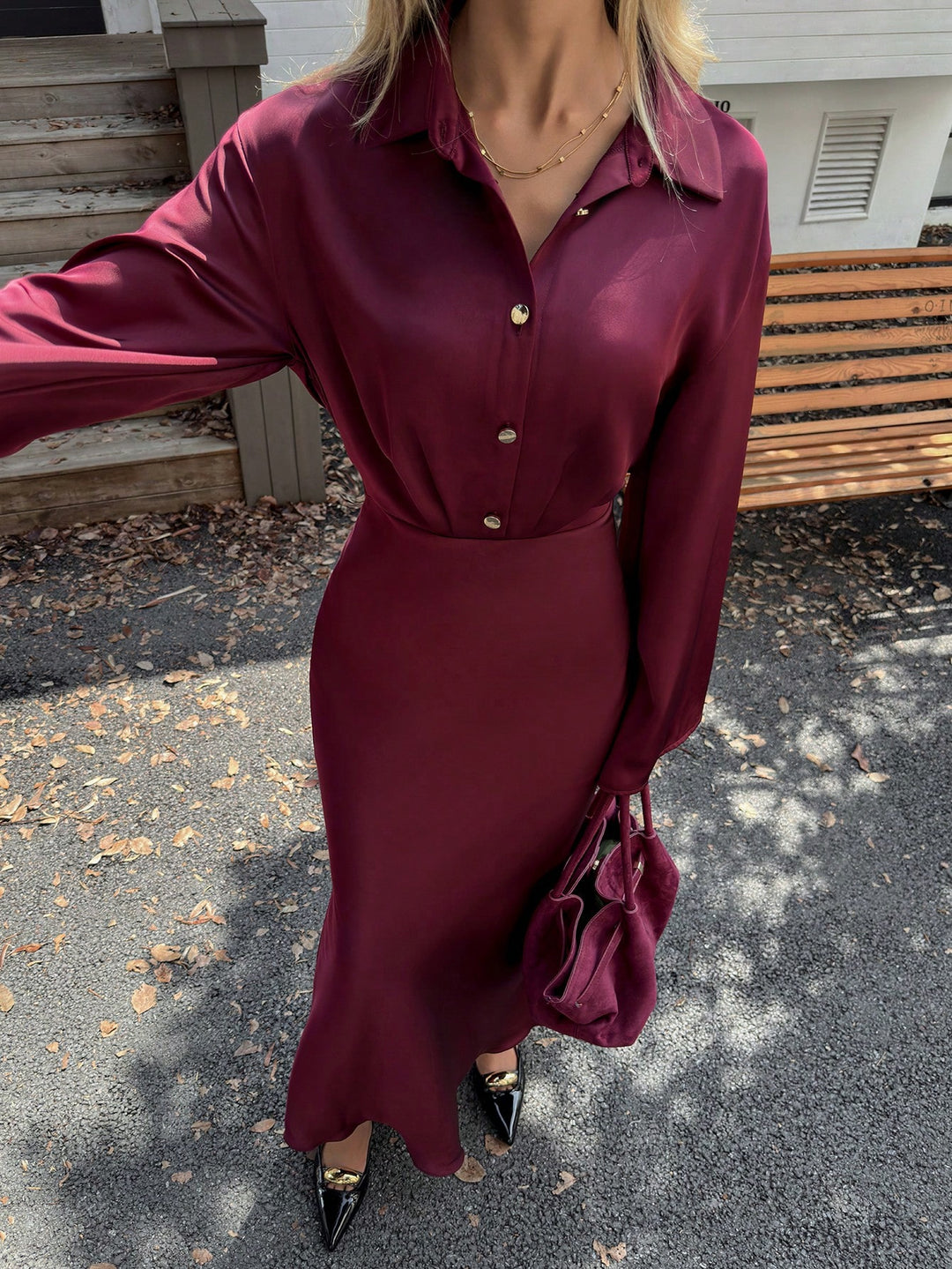 Rochie maxi SHEIN, vișiniu