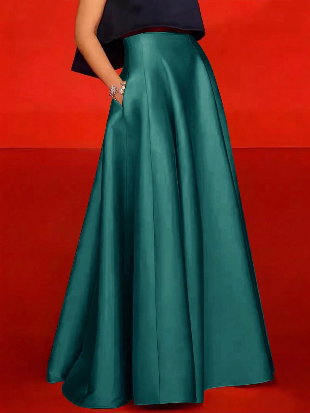 SHEIN maxi skirt, green