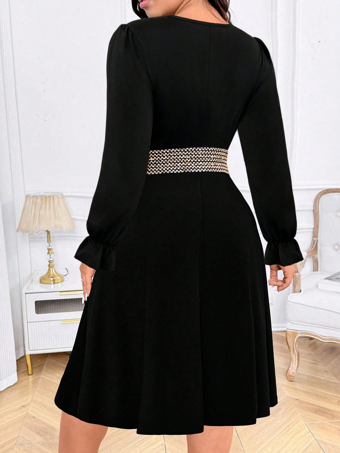 Rochie mini Shein Curve+, negru