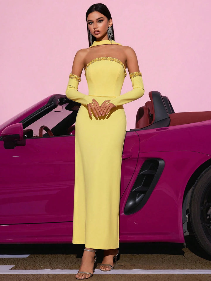 Rochie de ocazie SHEIN, galben