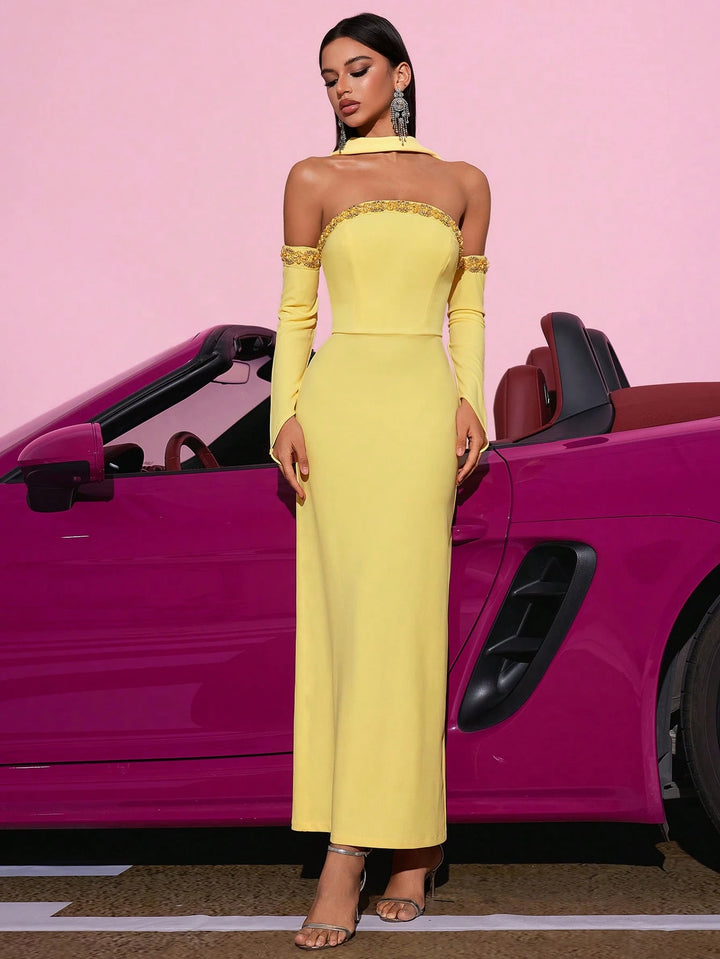 Rochie de ocazie SHEIN, galben