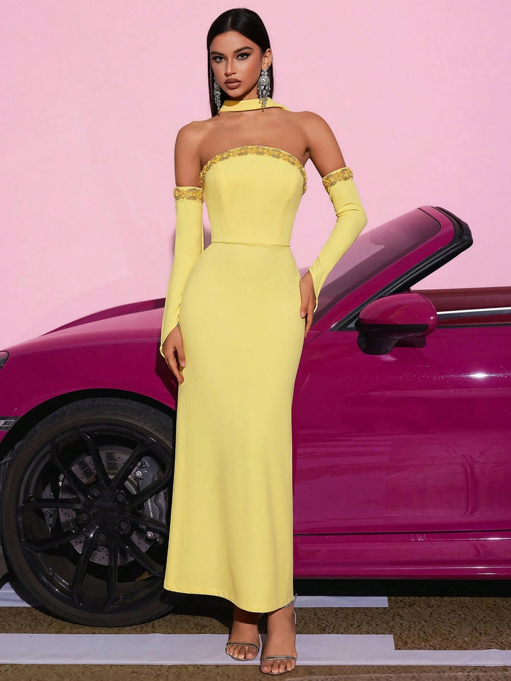 Rochie de ocazie SHEIN, galben