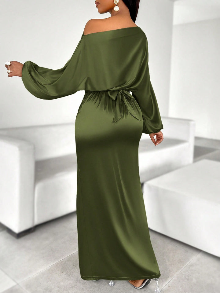 Rochie maxi SHEIN, kaki