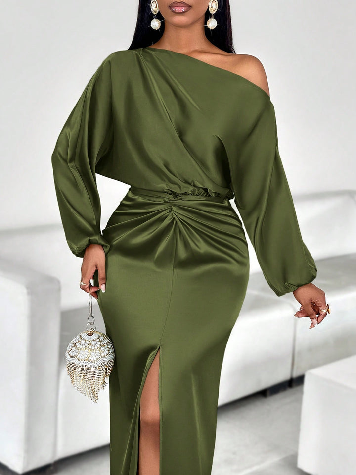 Rochie maxi SHEIN, kaki