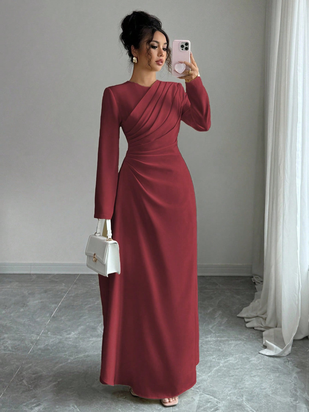 Rochie maxi SHEIN, vișiniu