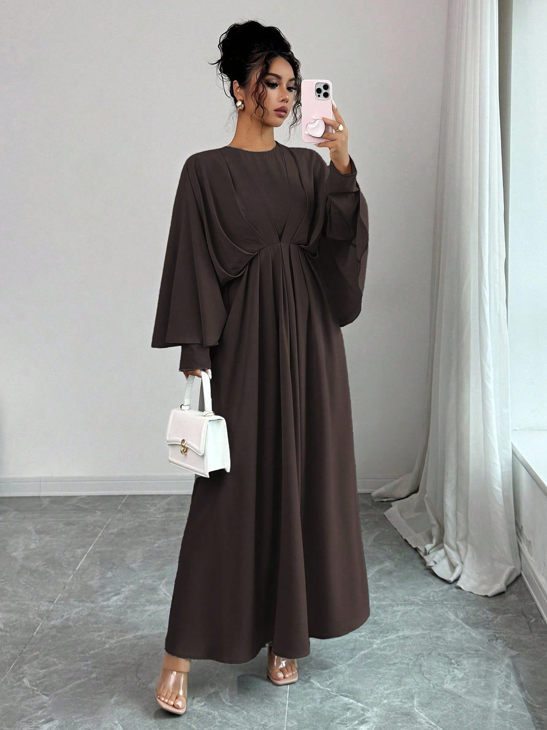 Rochie maxi SHEIN, maro