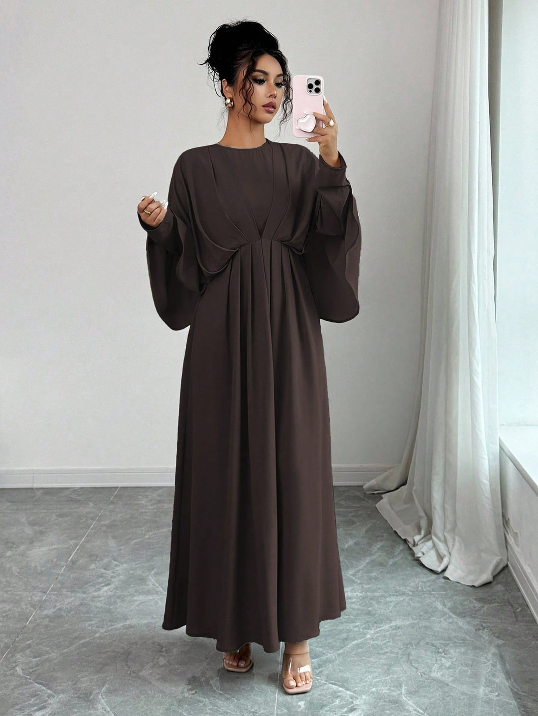 Rochie maxi SHEIN, maro