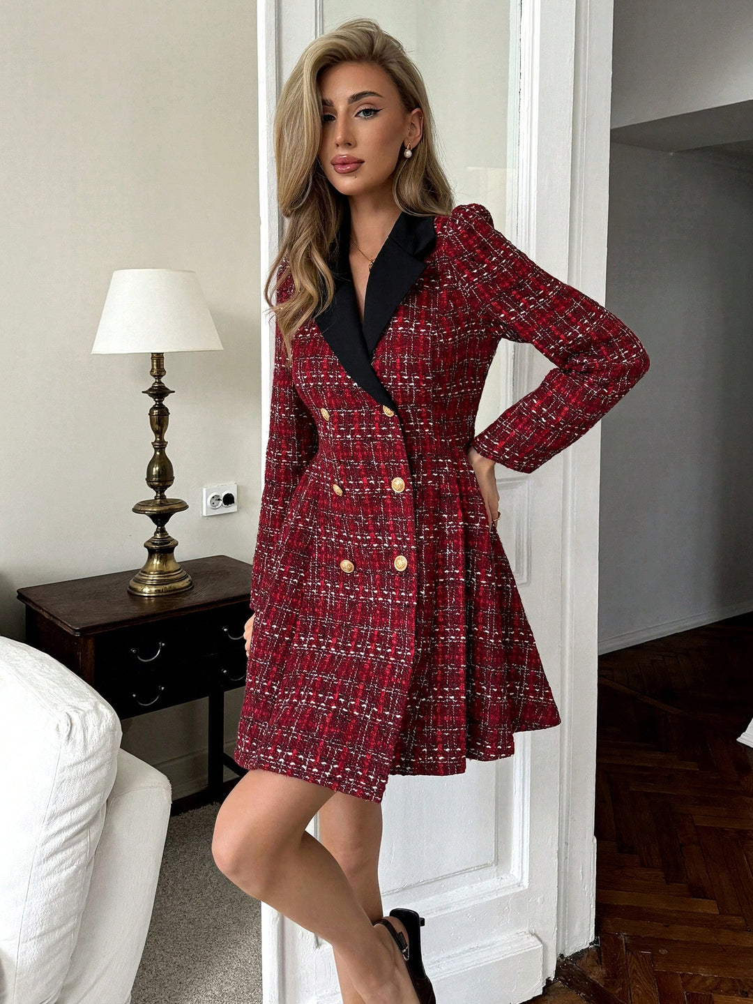 Rochie scurtă SHEIN, roșu