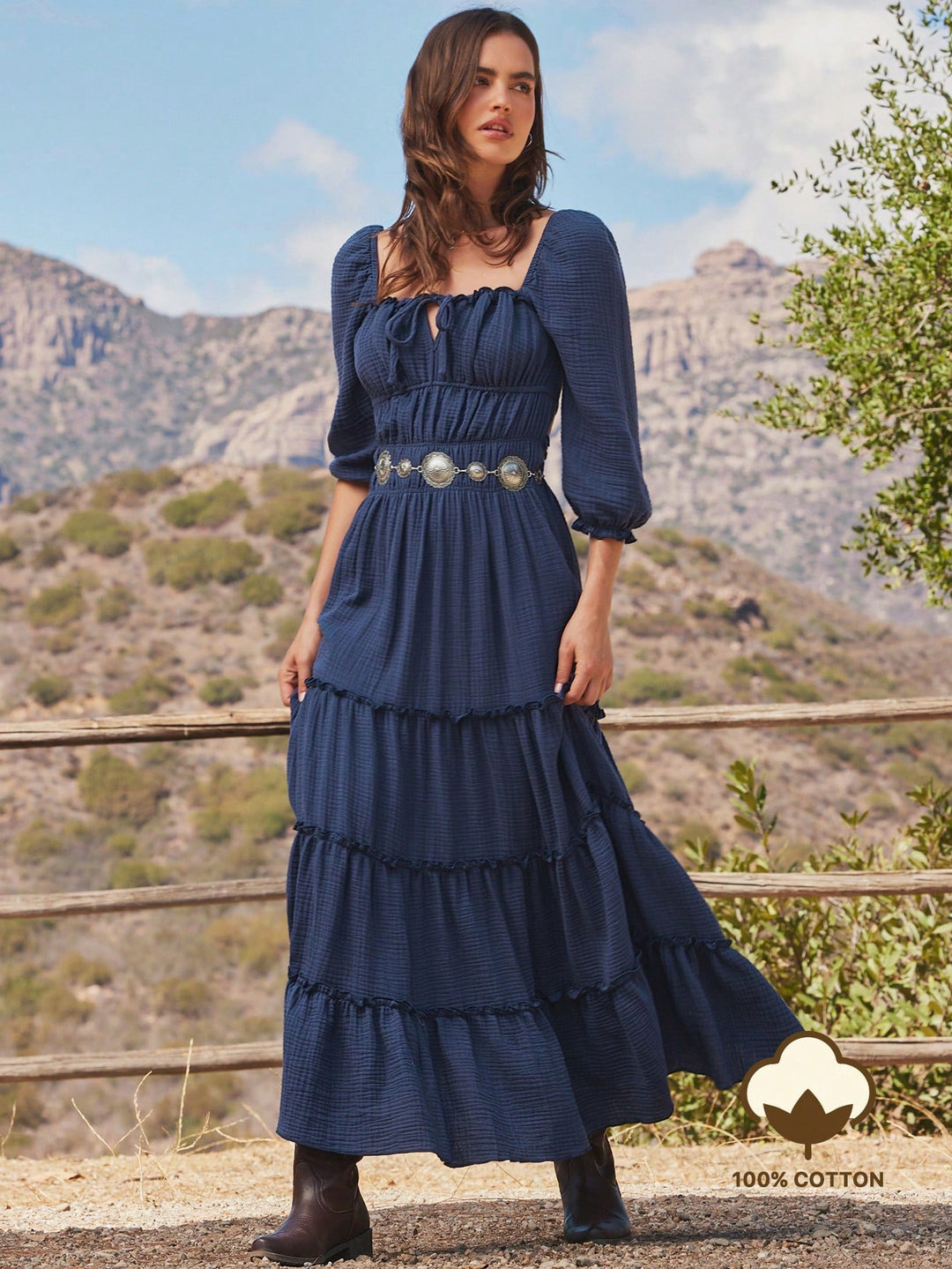 Rochie maxi SHEIN, albastru