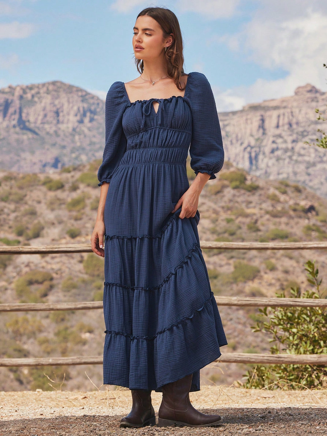Rochie maxi SHEIN, albastru