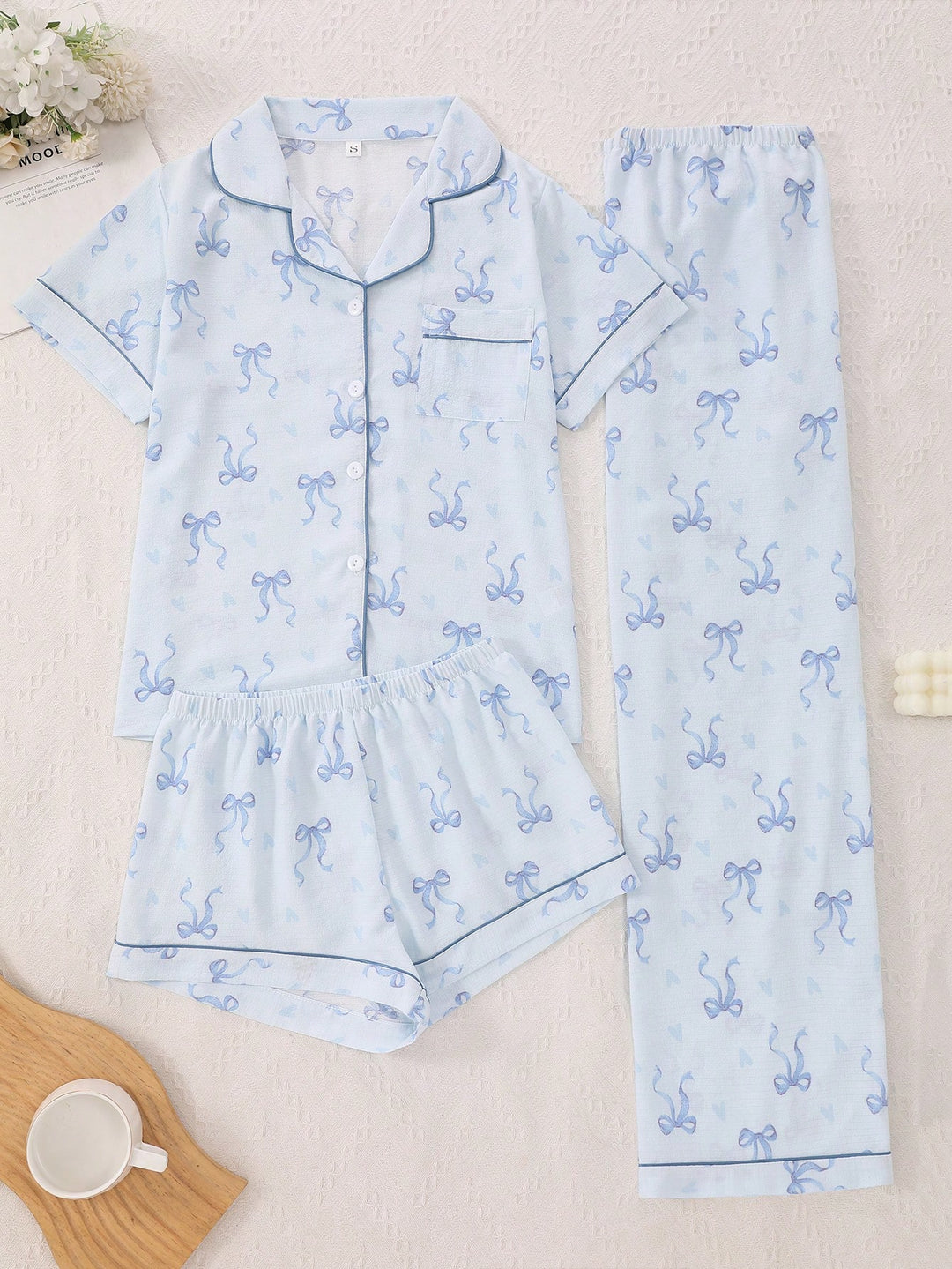 Pijama SHEIN, albastru