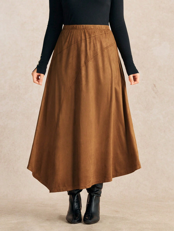 SHEIN maxi szoknya, barna