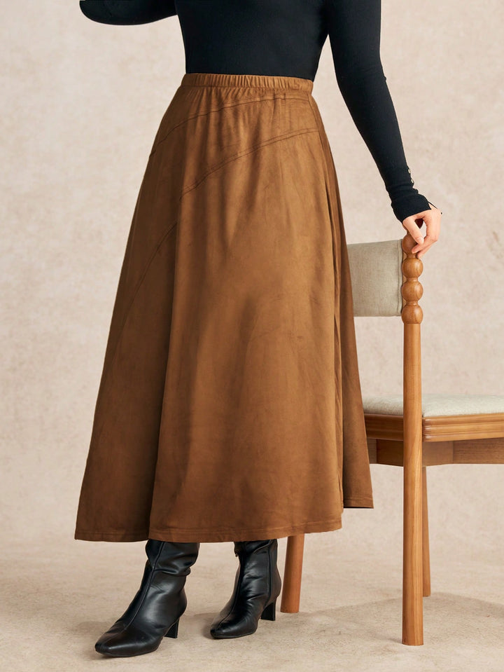 SHEIN maxi szoknya, barna