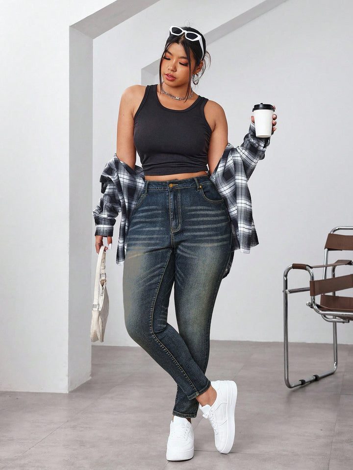 Jeans SHEIN, albastru
