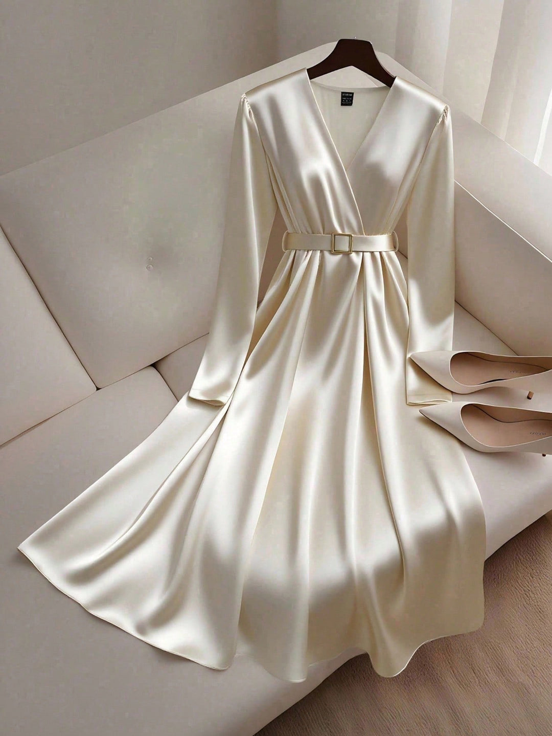 Rochie midi SHEIN, bej